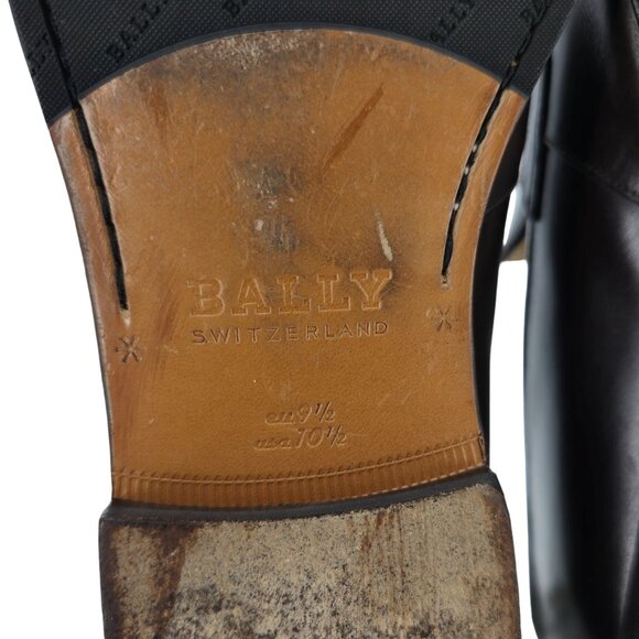 Bally Switzerland Webb Dark Brown Leather Penny Loafers Mens 10.5 Dress Shoes - Picture 11 of 11